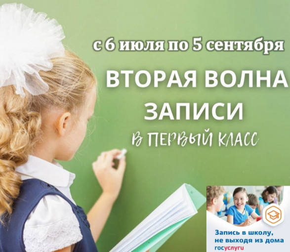 «Вторая волна» приёма заявлений в 1 класс «Вторая волна» приёма заявлений в 1 класс.