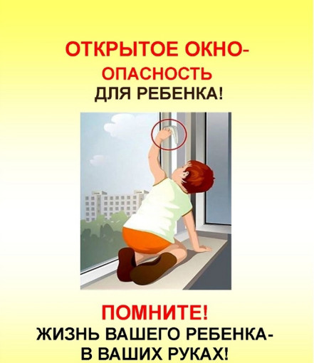 Опасности открытого окна Опасности открытого окна.